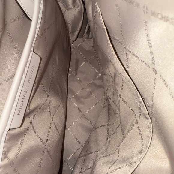 Michael‎ Kors MK Signature Logo Backpack White Leather Trim main image 6